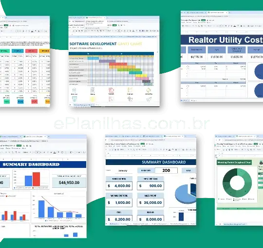 Planilhas em Inglês